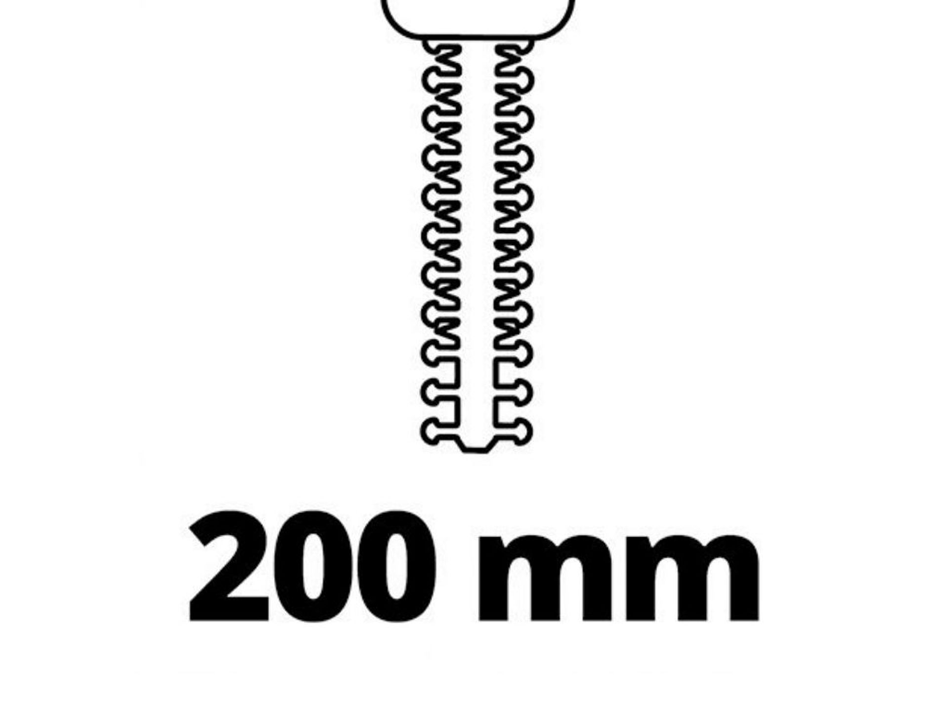Illustration of a shrub shear blade with a length of 200 mm