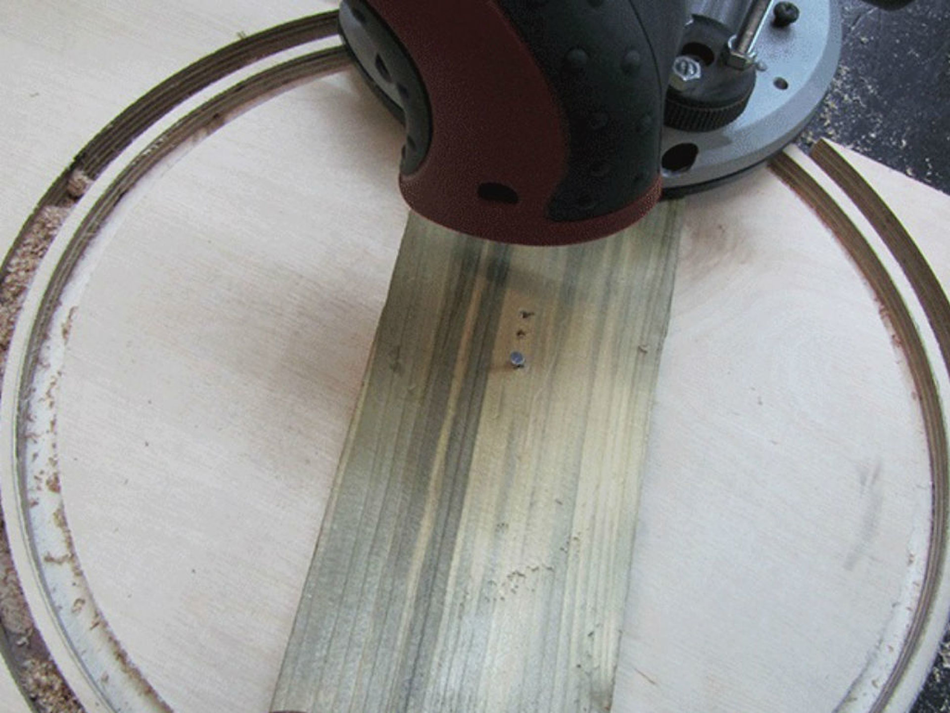 wood circle is milled out