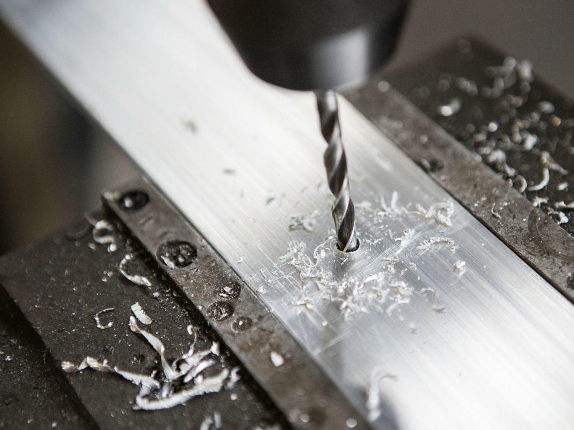 hole is drilled in iron