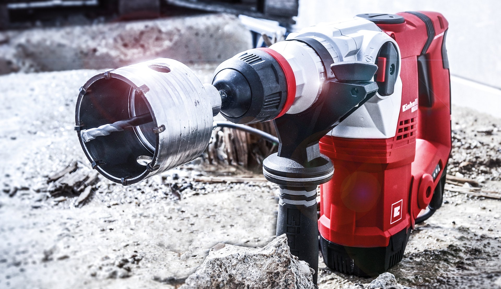 Stone drill bit with round attachment