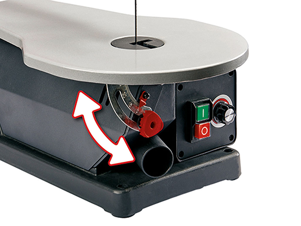 adjustment options of a scroll saw