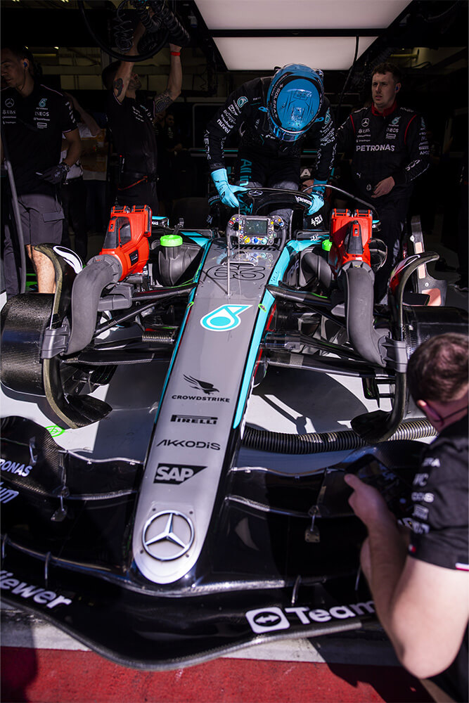 Formula 1 Mercedes race car.