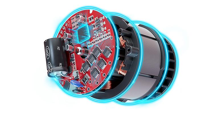 Grafische Darstellung der Technologie eines Einhell PurePOWER Brushless Motor