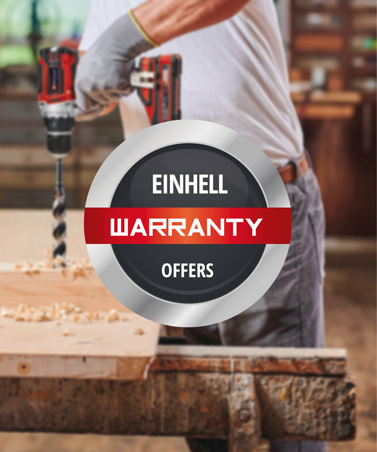 Icon with Einhell warranty promise