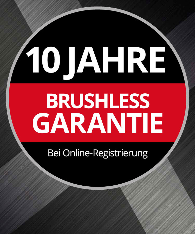 ein Symbol für die 10-jährige bürstenlose Garantie